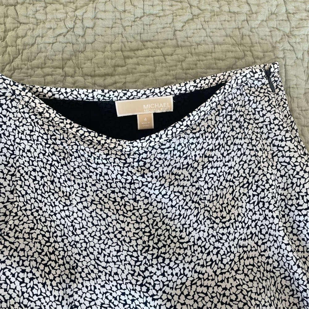 Michael Kors Monochrome Patterned Skirt